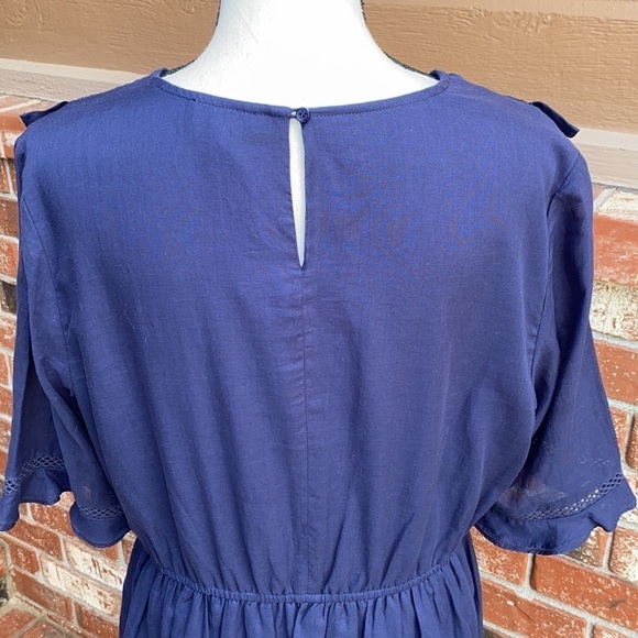 a loves a Navy Blue Ruffle Eyelet Mini Dress - Picture 6 of 8